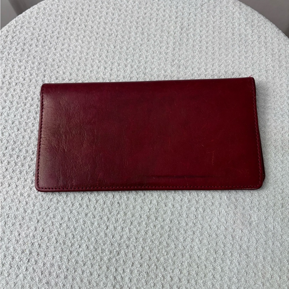 Leather Fossil Checkbook Cover